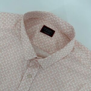 UNTUCKit Shirt XX Large Mens Peach Apple Print Short‎ Sleeve Button Up Casual